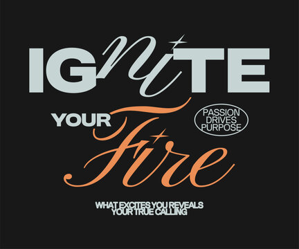 Minimal Typography Quote Design for Urban Streetwear T-Shirt and Poster, Motivational Inspirational Apparel Lettering Vector
