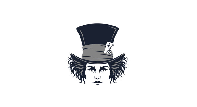 A cartoon illustration of a creepy character in a dark fantasy landscape with playing cards.