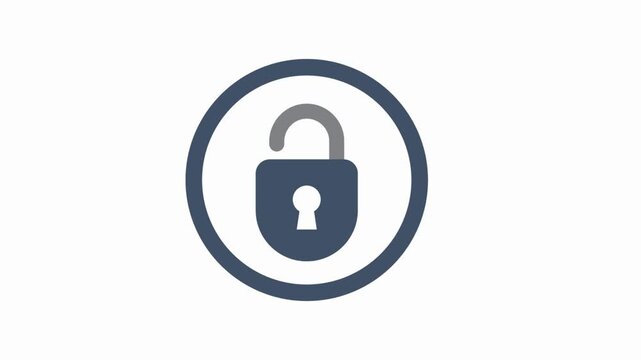 Security Unlock Animation Icon Design