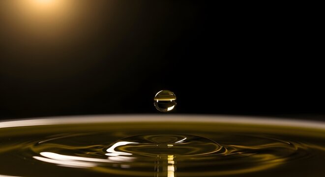 Olive Oil Pouring into Spoon