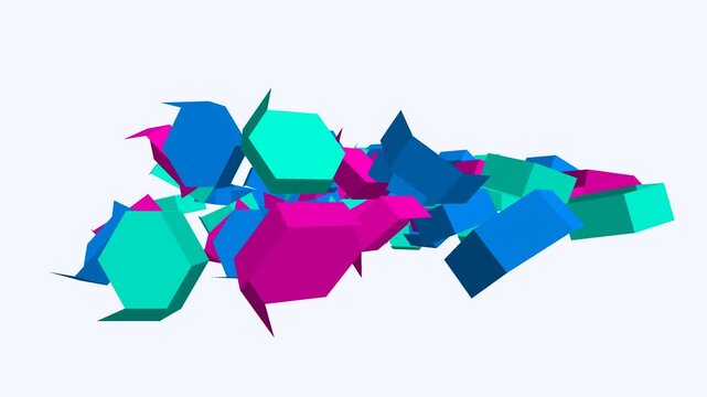 Abstract Floating Rectangular Prism Wave