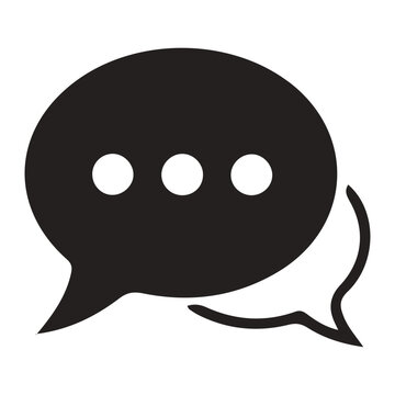 Emoji conversation bubble with dots on white background