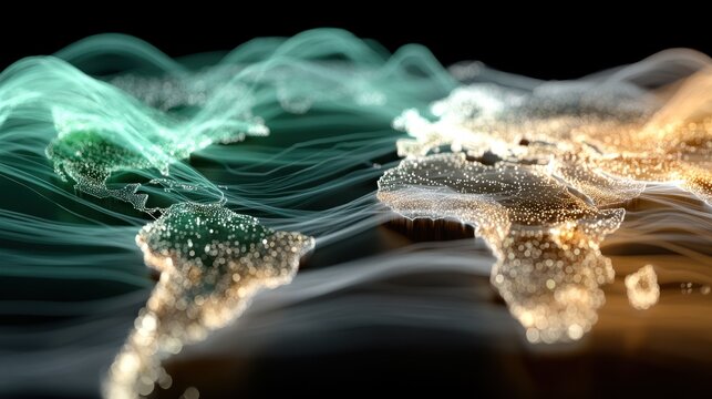 Vibrant Wave Formations in Motion.