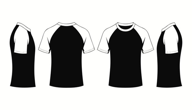Colorblock Raglan T Shirt Apparel Production Template