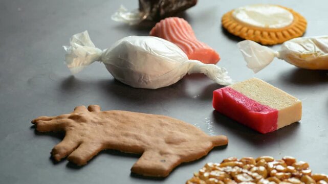 Colorful assortment of traditional Mexican confectionery for celebrations