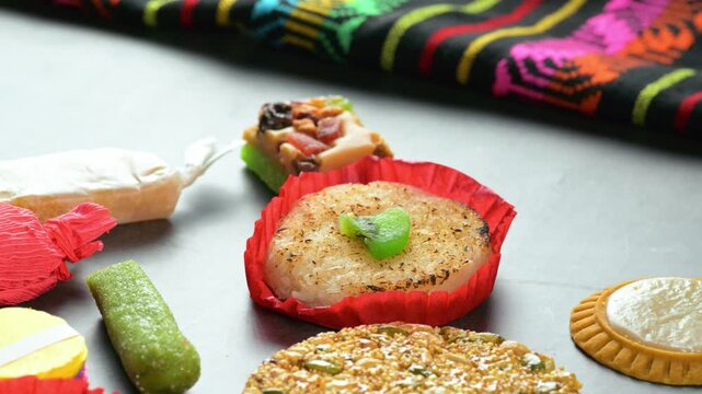 Traditional Mexican candies for Day of the dead celebration