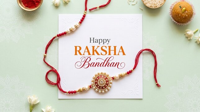 Happy raksha bandhan ceremony banner template design with decorative rakhi.