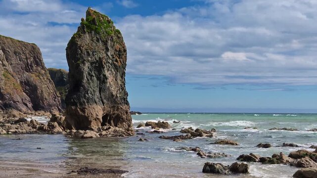 Ireland Epic Locations Waterford Copper Coast timelapse seasick shimmering surf wild Atlantic Ocean beautiful summer location Waterford Ireland peace and harmony