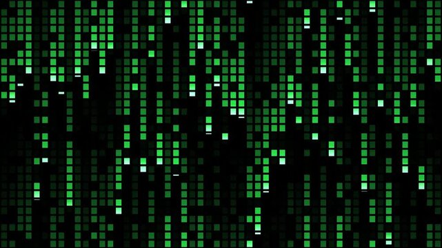 Falling Green Digital Code Rain Matrix Style Glyph Streams Hacker Seamless Loop Background