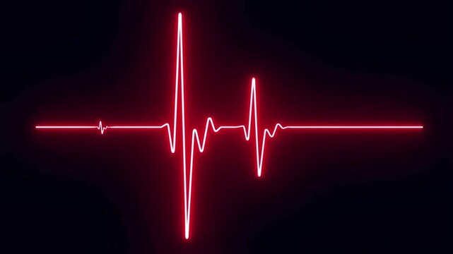 Futuristic Digital ECG Waveform Motion Graphic