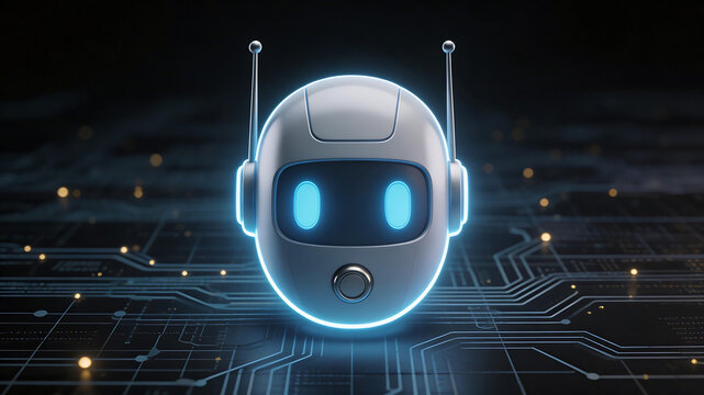 Robot head on circuit board