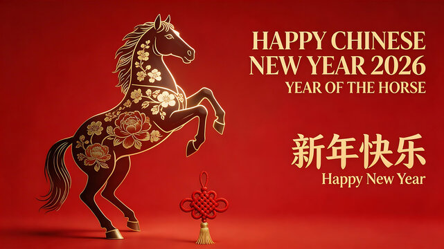 Chinese New Year Horse Design
