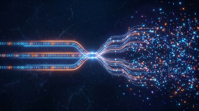 Data convergence and processing streams representing advanced digital network information systems with convergence information connectivity