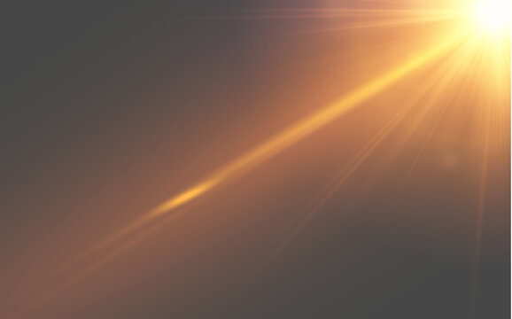  Realistic upper right sun flare overlay for cinematic video editing and photography background