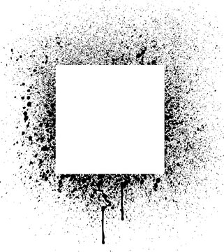 Stencil Splatter Paint Frame