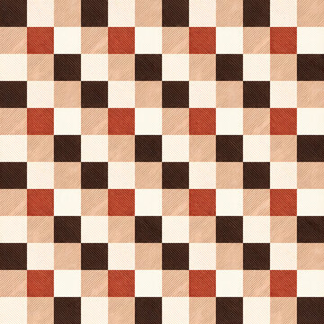 Modern Minimalist Broken-Scale Shepherd'S Quarter Checks Seamless Textile Pattern for Fashion and Fabric Design