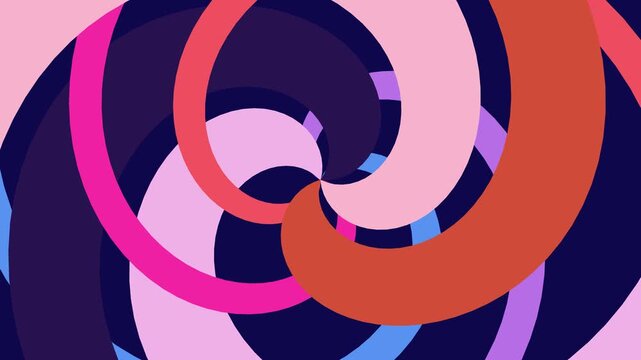 Swirling abstract shapes with dynamic patterns in a layered composition, perfect for artistic digital designs and pattern backgrounds.