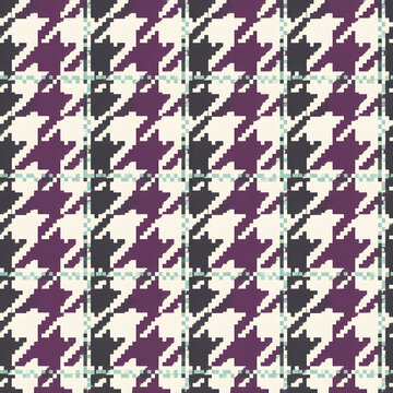 Premium Heritage Inspired Contemporary Pixel Shepherd'S Checks Repeating Geometric Patterns