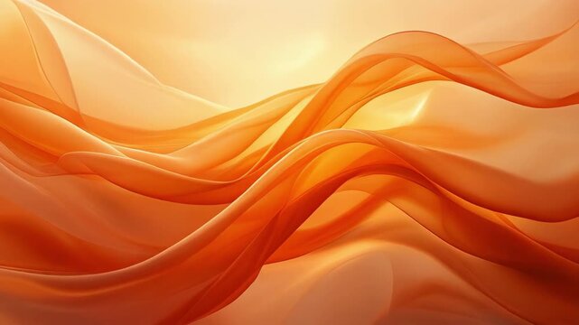 Flowing translucent orange fabric against a soft warm background