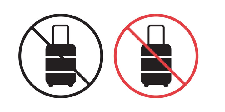 Forbidden luggage sign