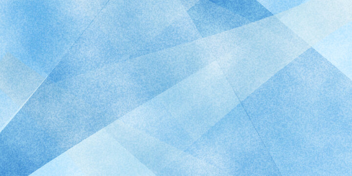 Disign blue background design with layers of textured white transparent material in triangle diamond and squares shapes in random geometric pattern. triangle paper