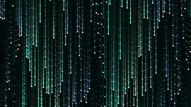 Abstract Falling Particles Animation - Digital Rain Background