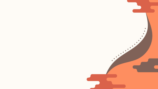 Modern Minimalist Abstract Background with Orange Geometric Shapes and Copy Space
