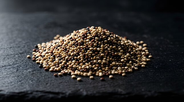Organic Quinoa Grains Heap