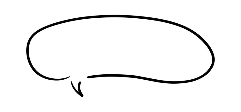 ペンの手書き吹き出し 黒