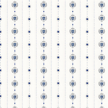 Royal Crest Polkadot Minimalist Seamless Luxury Textile Pattern for Modern Fashion Apparel