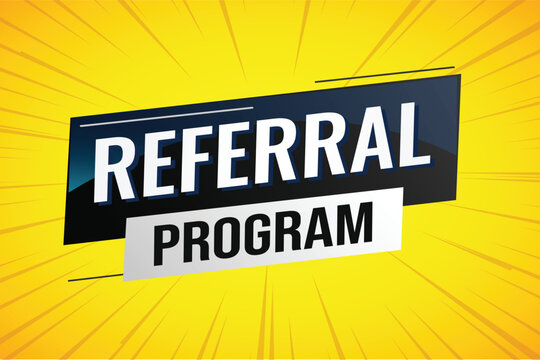 referral program word concept vector illustration with lines modern futuristic 3d style for landing page template ui web mobile app poster banner flyer background gift card coupon label wallpaper