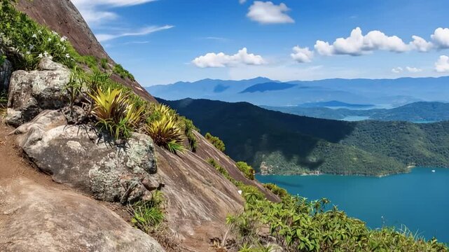Saco do Mamangua, a tropical fiord in Paraty, Rio de Janeiro, Brazil. Time Lapse