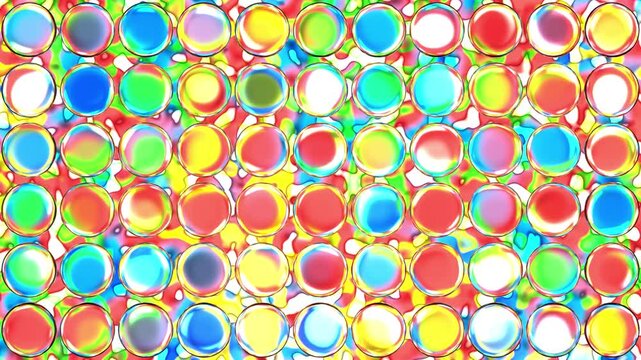 Vibrant Y2K Holographic Glass Lenses and Pastel Fluid Motion Background