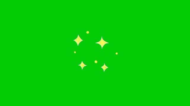 Animated twinkle sparkle effect for magical, festive, and elegant motion graphics.
