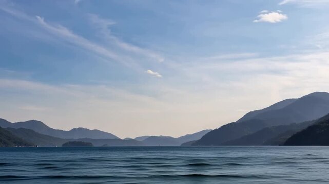 Saco do Mamangua, a tropical fiord in Paraty, Rio de Janeiro, Brazil. Time Lapse