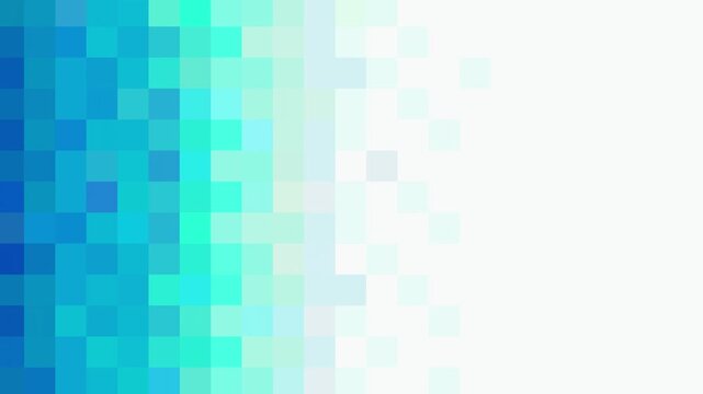 Blue and White Pixelated Gradient Pattern 4K