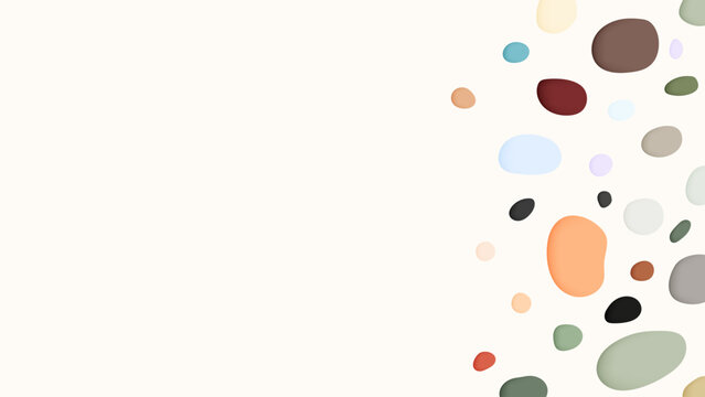 Minimalist Abstract Organic Shapes in Earthy Tones on White Background