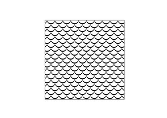 Minimal Scallop Seamless Pattern Black and White Fish Scale Vector Background © Raja