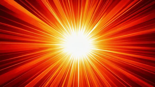 Bright explosion burst with orange and red radial streaks