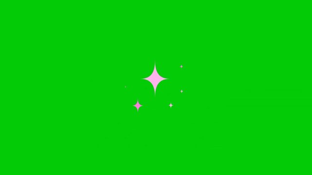 Purple twinkling sparkle animation for dreamy and fantasy motion graphics.
