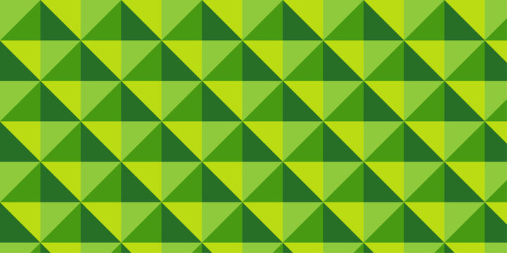 abstract geometric triangle isometric Cube background. green tile mosaic paper retro wall decoration square cube textile web design.