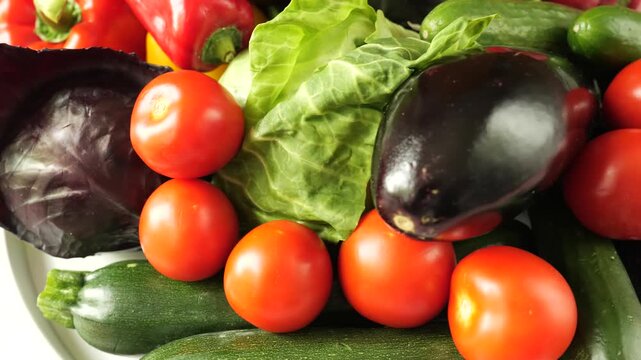 Fresh abundance of assorted raw vegetables