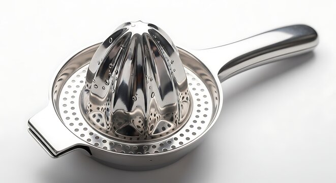 Metal Citrus Juicer Handheld Kitchen Tool for Fresh Squeezing.