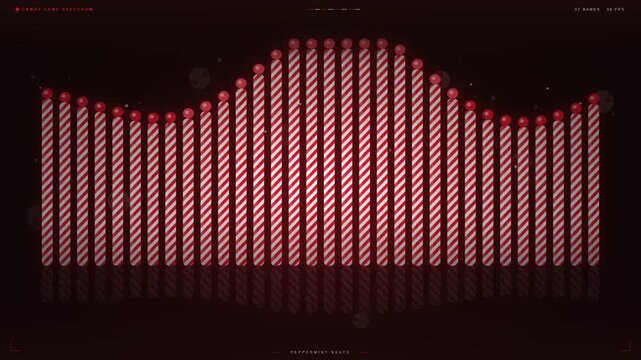 Candy Cane Audio Spectrum Visualizer Motion Graphic