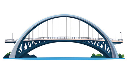 Fototapeta premium Modern Architectural Bridge Vector Illustration Design