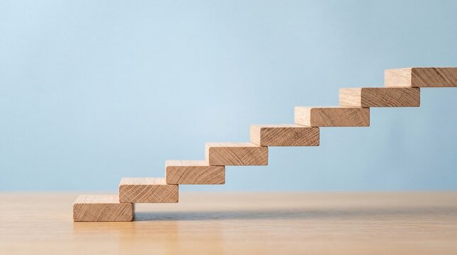 Skill Development and Career Growth Ladder Concept