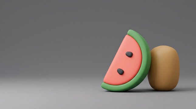 Vibrant Minimalist Watermelon Slice with Seed Close-Up: Fresh Summer Fruit Concept