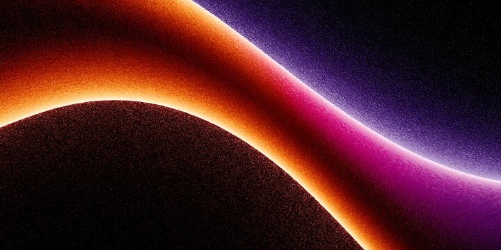 Grainy background, vibrant orange purple curved gradient shape, retro disco music party banner backdrop, noise texture banner poster header cd cover design