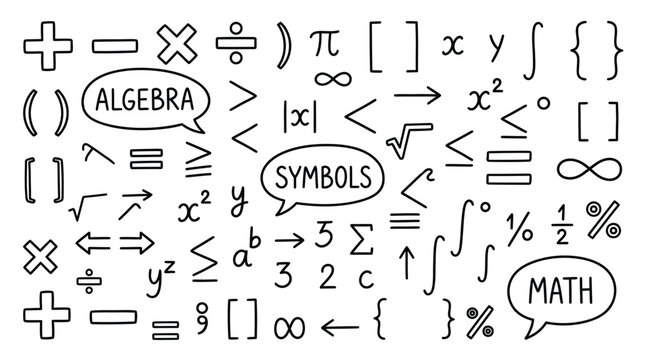 Adobe IllusAlgebra and Math Symbols &ndash; High‑Resolution Illustration Representing Equations, Formulas, and Geometry for Education, Science, and Creative Projectstrator Artwork