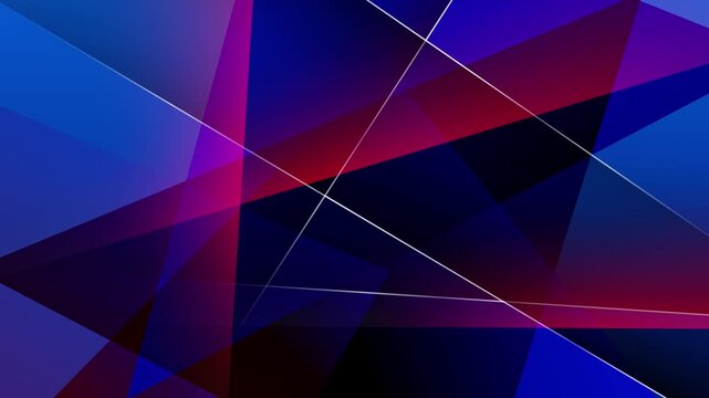 Abstract animated background with glowing blue red shapes effect and random moving lines cutout creating modern motion graphics, ideal for ads, design creative, digital art or elegant corporate themes